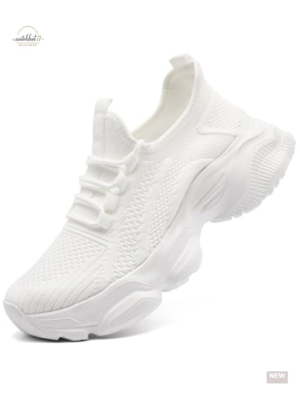 Womens Chunky Platform Sneakers Breathable Mesh Cushioned Walking Shoes